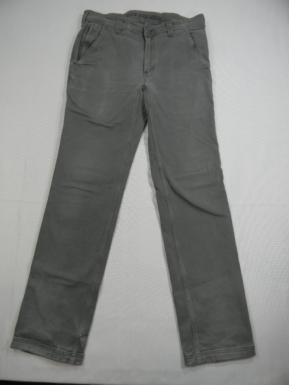 Duluth Trading Flex Fire Hose Pants Gray Straight Leg Stretch Men’s 32x34
